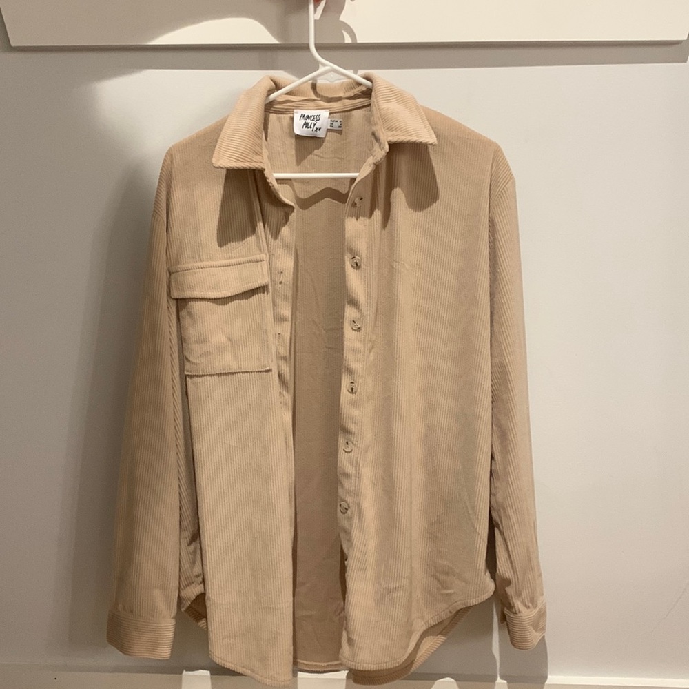 Tan corduroy button up